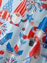 Moisture Wicking 4th of July Gnome Chest Pocket Hawaiian Shirt