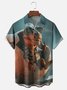 Moisture Wicking Dinosaur Chest Pocket Hawaiian Shirt