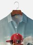 Moisture Wicking Funny Chicken Chest Pocket Hawaiian Shirt