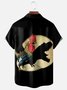 Moisture Wicking Funny Chicken Dinosaur Chest Pocket Hawaiian Shirt
