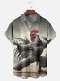 Moisture Wicking Kung Fu Chicken Chest Pocket Hawaiian Shirt