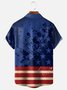 Tall Size Moisture-wicking Independence Day Rooster American Flag Chest Pocket Casual Shirt
