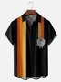 Tall Size Moisture-wicking Star Spacecraft Chest Pocket Bowling Shirt