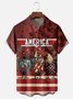 Tall Size Moisture-wicking Independence Day Rooster American Flag Chest Pocket Casual Shirt