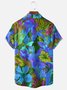 Tall Size Moisture-wicking Floral Chest Pocket Hawaiian Shirt