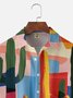 Moisture-wicking Cactus Chest Pocket Hawaiian Shirt