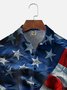 Moisture-wicking American Flag Chest Pocket Casual Shirt