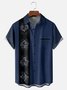 Tall Size Moisture-wicking Poker Symbols Chest Pocket Bowling Shirt
