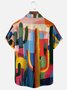 Moisture-wicking Cactus Chest Pocket Hawaiian Shirt