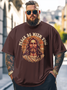 Big Size Men's  Religious Jesus Art Loose Fit T-shirt