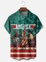 Tall Size Moisture-wicking Independence Day Rooster American Flag Chest Pocket Casual Shirt
