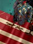 Tall Size Moisture-wicking Independence Day Rooster American Flag Chest Pocket Casual Shirt
