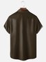 Tall Size Moisture-wicking Poker Symbols Chest Pocket Bowling Shirt