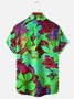 Tall Size Moisture-wicking Floral Chest Pocket Hawaiian Shirt