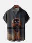 Moisture-wicking Love Death Robot Chest Pocket Casual Shirt