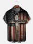 Moisture-wicking Gods Timing is Perfect American Flag Cross Chest Pocket Casual Shirt
