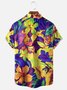 Tall Size Moisture-wicking Floral Chest Pocket Hawaiian Shirt
