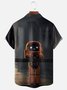 Moisture-wicking Love Death Robot Chest Pocket Casual Shirt