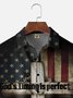 Moisture-wicking Gods Timing is Perfect American Flag Cross Chest Pocket Casual Shirt