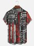 Moisture Wicking 1776 Declaration of Independence 4th of July Chest Pocket Hawaiian Shirt