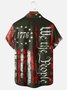 Moisture Wicking 1776 Declaration of Independence 4th of July Chest Pocket Hawaiian Shirt
