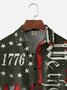 Moisture Wicking 1776 Declaration of Independence 4th of July Chest Pocket Hawaiian Shirt