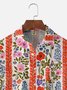 Moisture-wicking Tropical Floral Chest Pocket Hawaiian Shirt