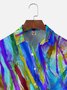 Moisture-wicking Gradient Color Chest Pocket Casual Shirt