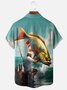 Moisture-wicking Fishing Chest Pocket Hawaiian Shirt