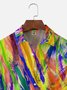 Moisture-wicking Gradient Color Chest Pocket Casual Shirt
