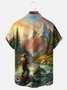 Moisture-wicking Fising Chest Pocket Hawaiian Shirt