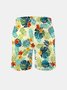 Men's Swim Trunks Hawaiian Tropical Palm Tree Beach Shorts with Pockets