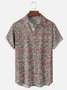 Moisture-wicking Gradient Color Geomatric Chest Pocket Casual Shirt
