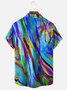 Moisture-wicking Gradient Color Chest Pocket Casual Shirt
