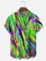 Moisture-wicking Gradient Color Chest Pocket Casual Shirt