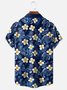 Moisture-wicking Floral Chest Pocket Bowling Shirt