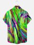 Moisture-wicking Gradient Color Chest Pocket Casual Shirt