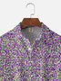 Moisture-wicking Gradient Color Geomatric Chest Pocket Casual Shirt