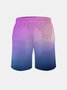 Men's Swim Trunks Hawaiian Tropical Palm Tree Beach Shorts with Pockets