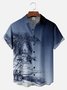 Big Size Moisture-wicking Palm Tree Chest Pocket Hawaiian Shirt
