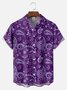 Big Size Moisture-wicking Paisley Floral Chest Pocket Casual Shirt