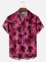 Big Size Moisture-wicking Palm Tree Chest Pocket Hawaiian Shirt