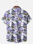 Big Size Moisture-wicking Beach Retro Car Chest Pocket Hawaiian Shirt
