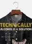 Big Size Moisture-wicking Chemistry Cat Bartender Cocktail Chest Pocket Hawaiian Shirt