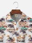 Big Size Moisture-wicking Beach Retro Car Chest Pocket Hawaiian Shirt