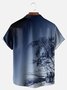 Big Size Moisture-wicking Palm Tree Chest Pocket Hawaiian Shirt