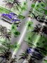 Big Size Moisture-wicking Beach Retro Car Chest Pocket Hawaiian Shirt