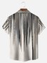 Big Size Moisture-wicking Classic Abstract Textured Vertical Stripe Chest Pocket Casual Shirt