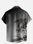 Big Size Moisture-wicking Palm Tree Chest Pocket Hawaiian Shirt