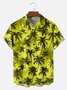 Big Size Moisture-wicking Palm Tree Chest Pocket Hawaiian Shirt